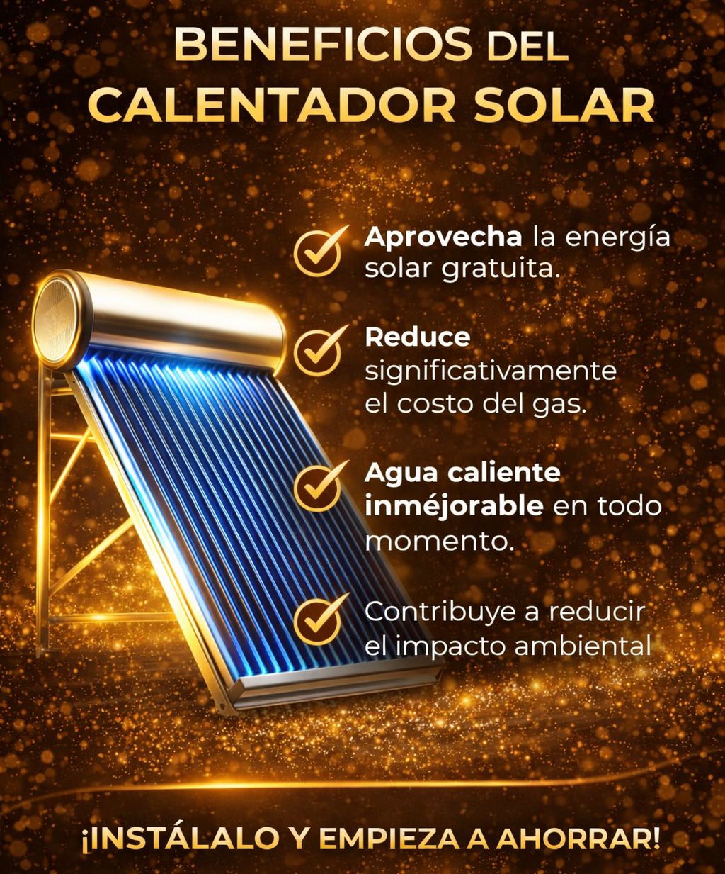 8 PANELES SOLARES 630 W + CALENTADOR SOLAR